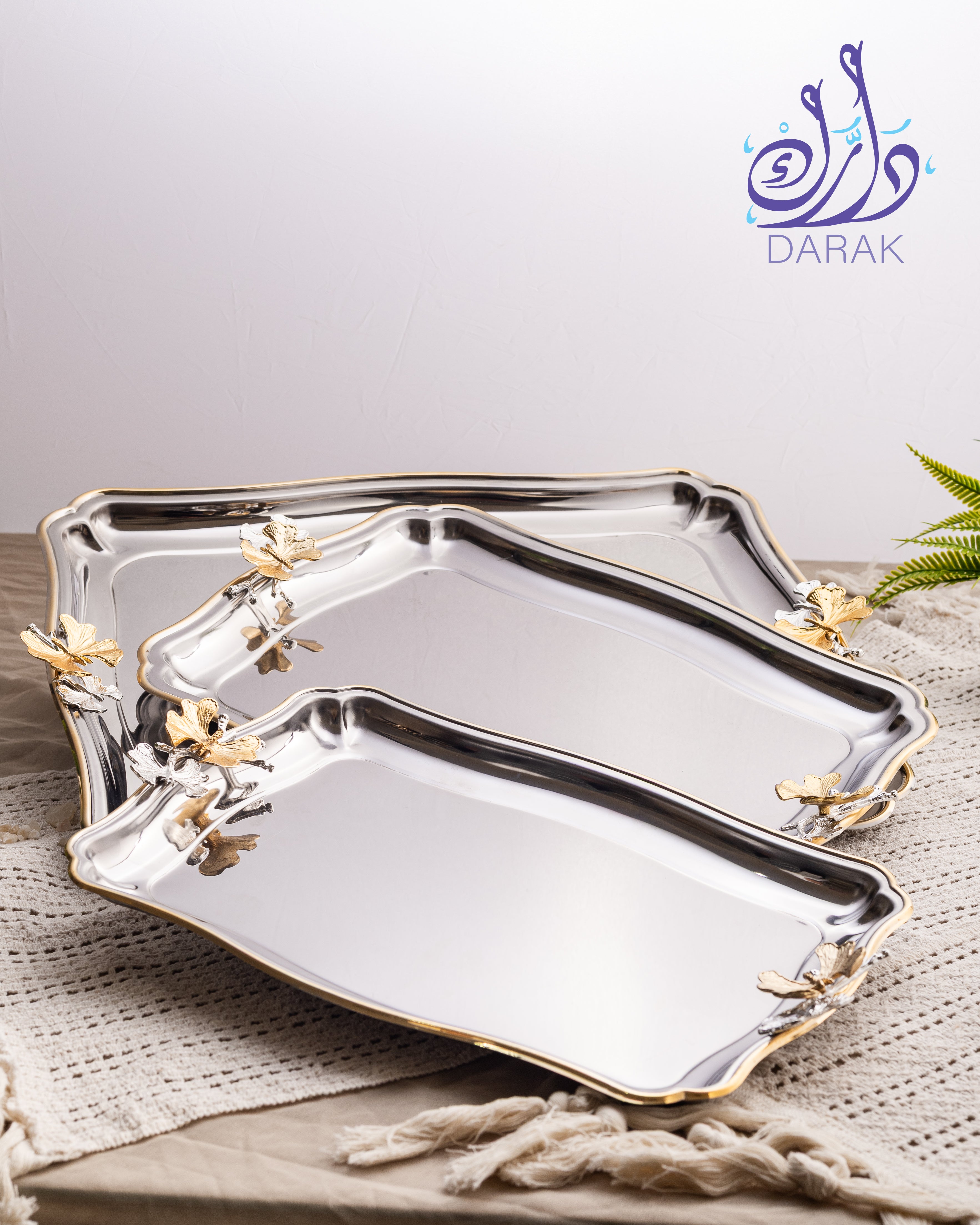 Farasha Baroque Curve Tray Trio