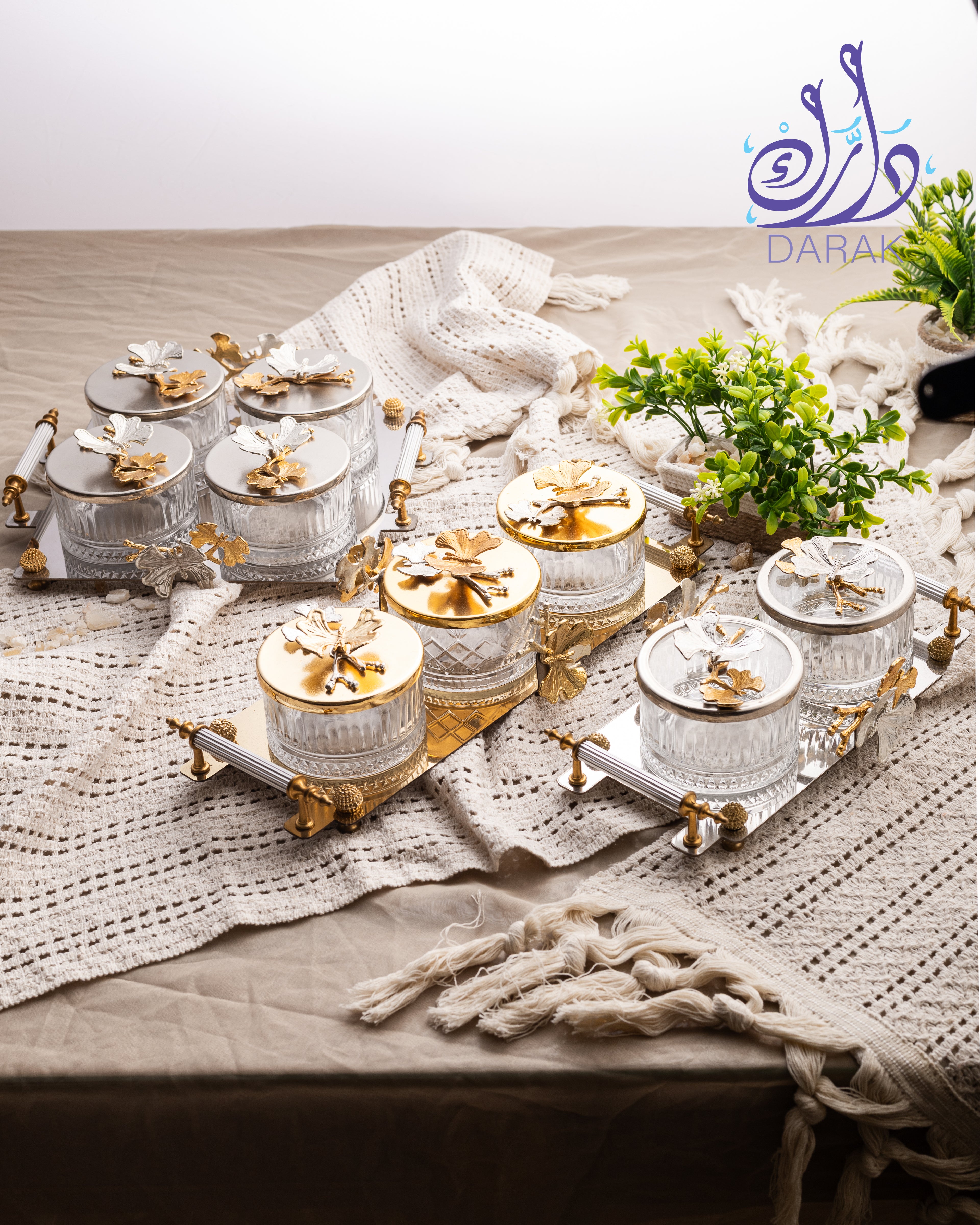 Farasha Keepsake Jars on Tray
