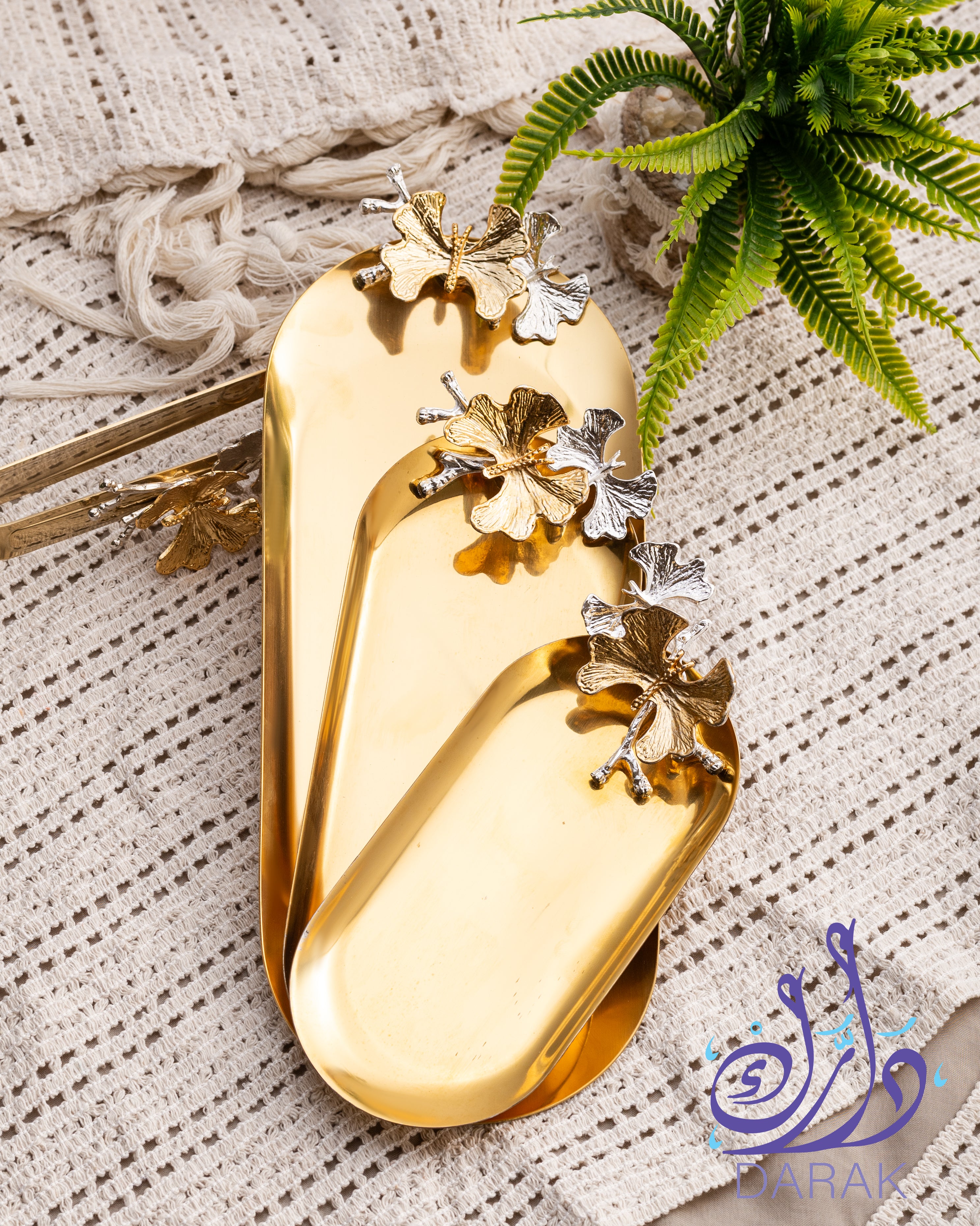 Farasha Warm Gold Oval Trio